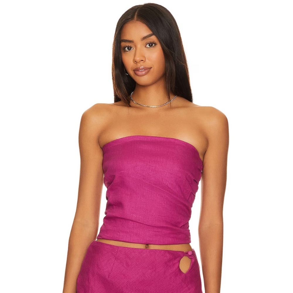 Faithfull The Brand Praiyah Top in Magenta